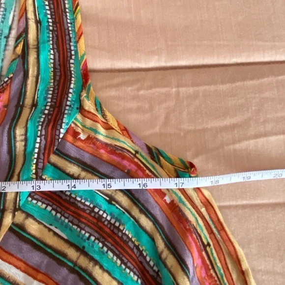Vibrant Multicolor Striped Tunic Top - Picture 9 of 11
